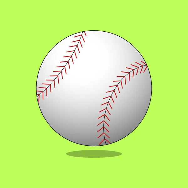 Baseball Ball Vector Silhouette Icon Isolated — Stock Vector