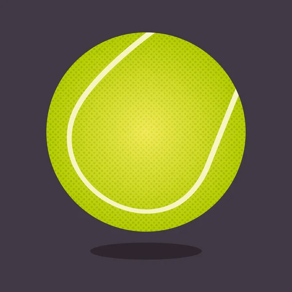 Tek Işık Yeşil Tenis Topu Illüstrasyon — Stok Vektör