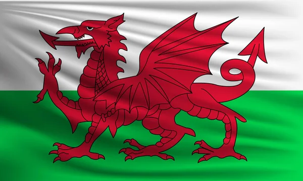 Bandera Vectorial Gales Ondeando Primer Plano Estilo Fondo Ilustración — Archivo Imágenes Vectoriales