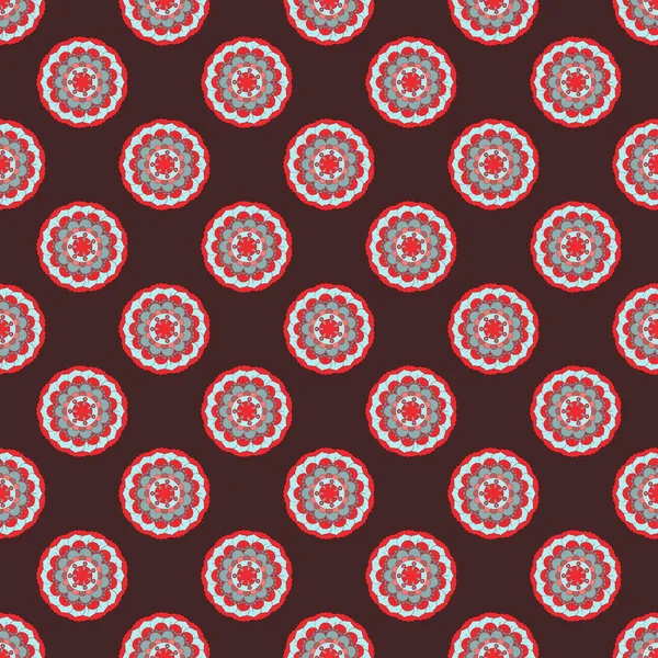 Modèle Vectoriel Sans Couture Fleur Mandala — Image vectorielle
