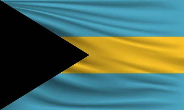 Bandeira Vetorial Bahamas Acenando Closeup Estilo Fundo Ilustração —  Vetores de Stock