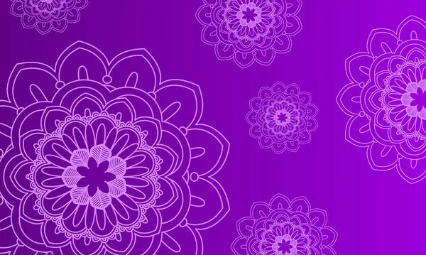 Mandala Hintergrund Vektor Ornament Florales Symbol — Stockvektor
