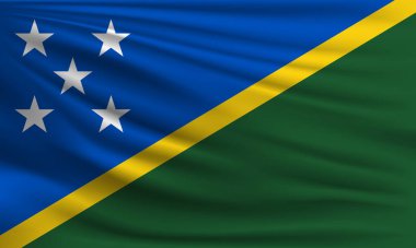 Solomon adalarının vektör bayrağı yakın plan resmi sallıyor.