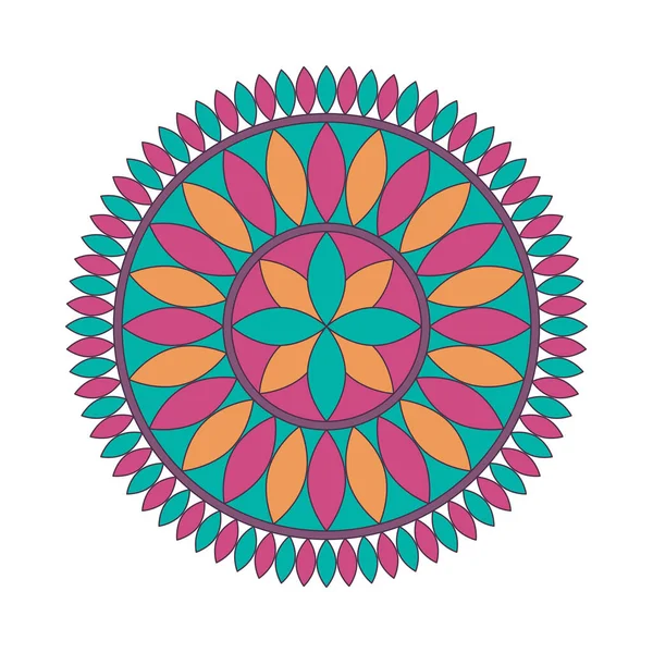 Kleurrijke Mandala Voor Kleurboek Decoratieve Ronde Ornamenten — Stockvector