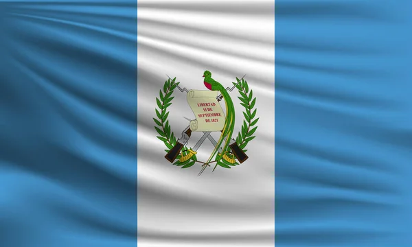 Bandera Vectorial Guatemala Ondeando Primer Plano Estilo Fondo Ilustración — Archivo Imágenes Vectoriales