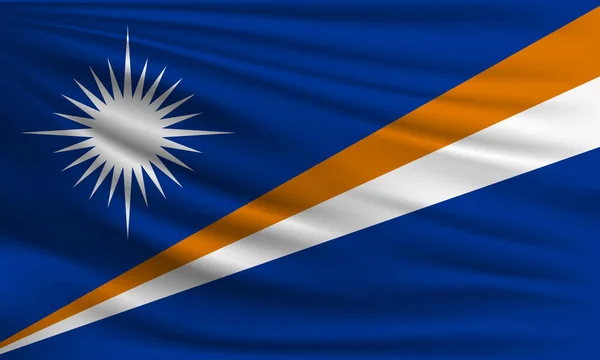 Vector Flag Marshall Islands Waving Closeup Style Background Illustration — Stock Vector