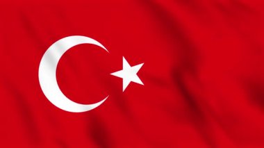 Türkiye 'nin sallanan bayrağının döngülü arkaplan canlandırması