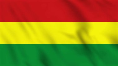 Bolivya bayrağının sallanan arka plan canlandırması