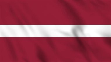 Letonya 'nın sallanan bayrağının döngülü arkaplan canlandırması