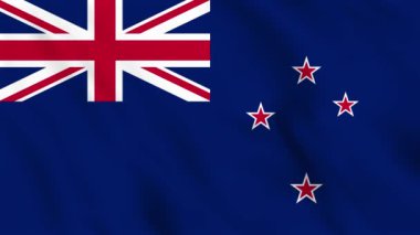Yeni Zelanda 'nın sallanan bayrağının döngülü arkaplan canlandırması