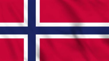 Norveç bayrağının sallanan arka plan animasyonu