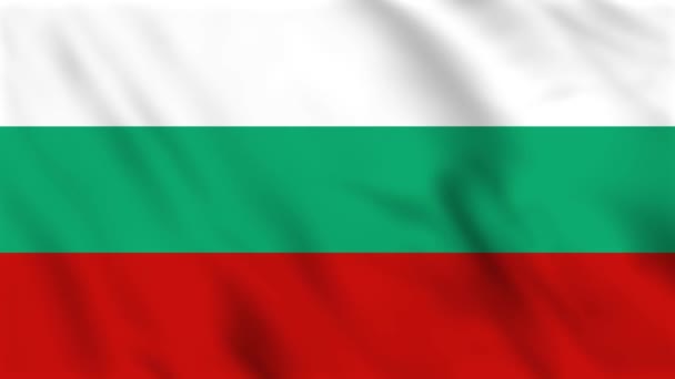 Loopas Bakgrund Animation Viftande Flagga Bulgarien — Stockvideo