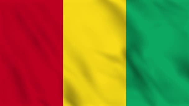Animacja Tła Falistej Flagi Gwinei — Wideo stockowe