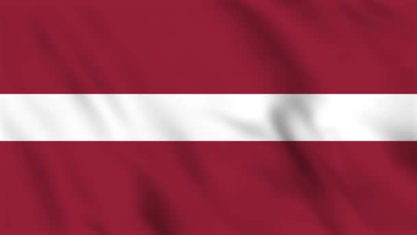 Pętla Animacji Tła Flagi Falującej Łotwy — Wideo stockowe