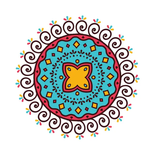 Decoratieve Arabisch Ronde Lace Sierlijke Mandala — Stockvector