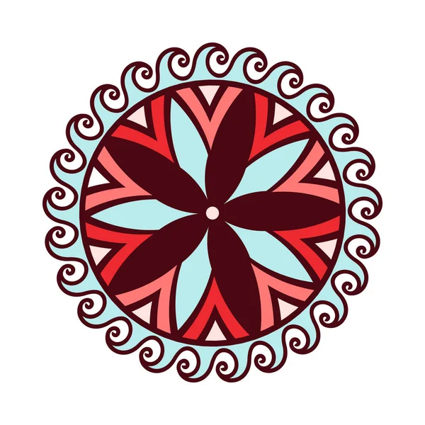 Vector Hand Getekend Doodle Mandala — Stockvector