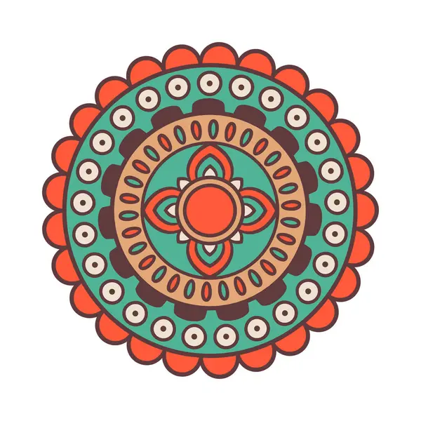 Mandala Ornamento Brillante Patrón Vector Gráfico Elemento Diseño — Vector de stock