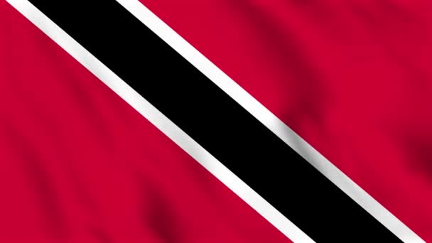 Animacja Tła Falistej Flagi Trynidadu Tobago — Wideo stockowe