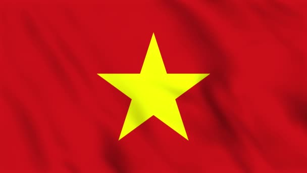 Animação Fundo Loop Bandeira Ondulante Vietnã — Vídeo de Stock
