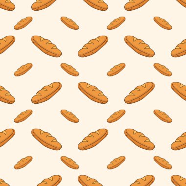 Kusursuz desenli taze somunlar Arka planda izole edilmiş ekmek.