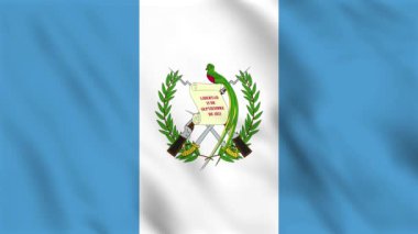 Guatemala bayrağının sallanan arka plan animasyonu