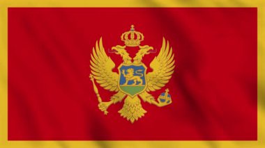 Karadağ bayrağının dalgalı arka plan animasyonu