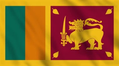 Sri Lanka bayrağının sallanan arka plan canlandırması
