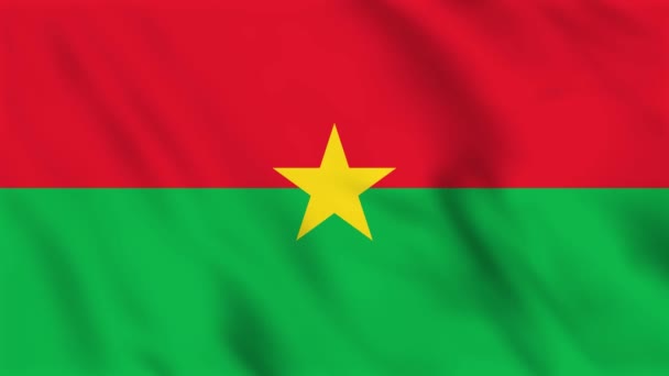 Animação Fundo Loop Bandeira Ondulante Burkina Faso — Vídeo de Stock