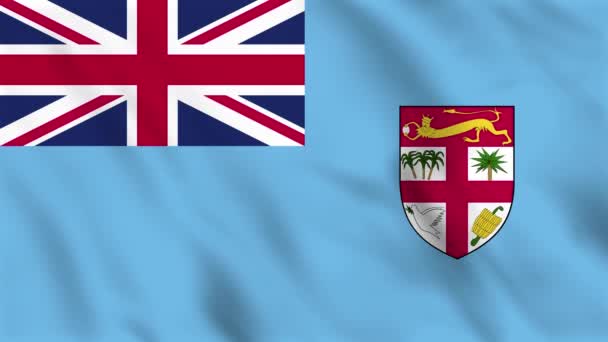Looped Background Animation Waving Flag Fiji — Stock Video