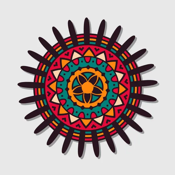 Vettore Mandala Floreale Mandala Vettoriale Illustrazione — Vettoriale Stock