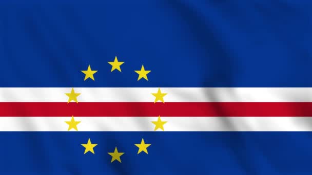 Hintergrundanimation Der Schwenkenden Flagge Von Kap Verde — Stockvideo