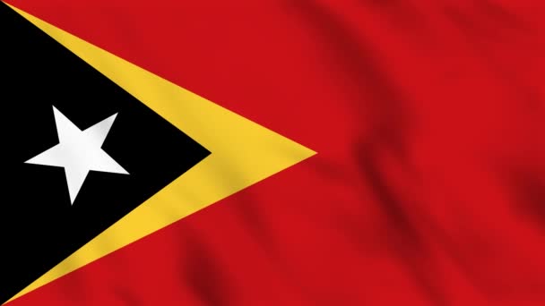 Animação Fundo Loop Bandeira Ondulante Timor Leste — Vídeo de Stock