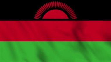Malawi 'nin sallanan bayrağının döngülü arkaplan canlandırması