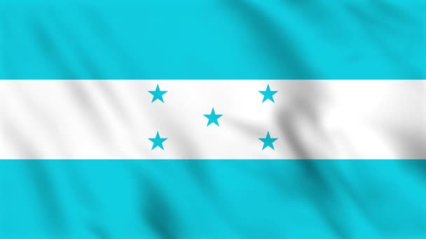 Animação Fundo Loop Bandeira Ondulante Honduras — Vídeo de Stock