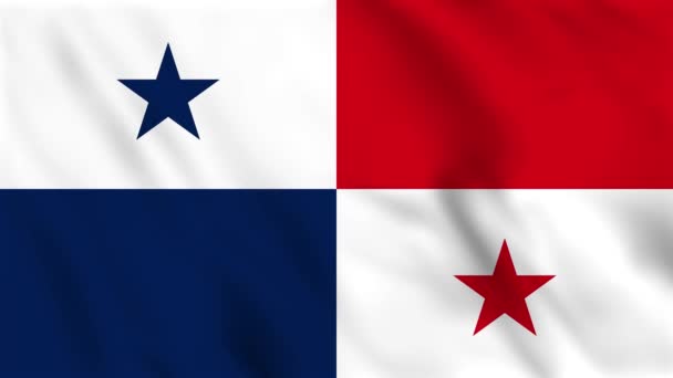 Hintergrundanimation Der Schwenkenden Flagge Von Panama — Stockvideo