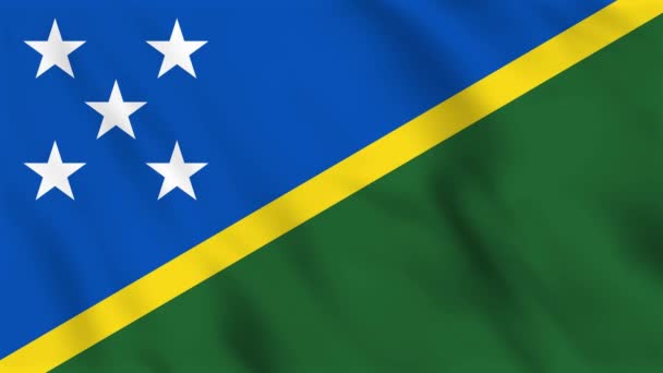 Looped Background Animation Waving Flag Solomon Islands — Stock Video