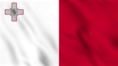 Malta bayrağının sallanan arka plan canlandırması