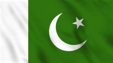 Pakistan bayrağının sallanan arka plan animasyonu
