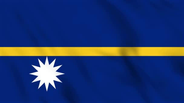 Animace Pozadí Smyčky Vlajky Nauru — Stock video
