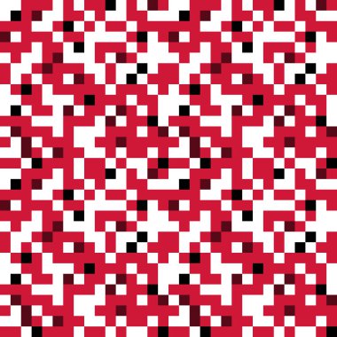 Kusursuz dijital beyaz ve kırmızı moda kamuflaj desen vektörü.