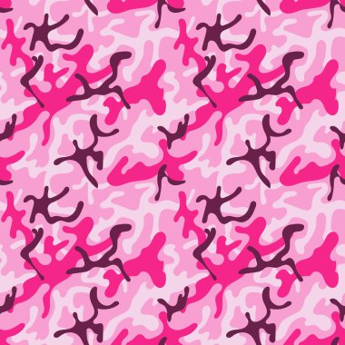 Pembe giysi tasarımı için vektör kamuflaj deseni.