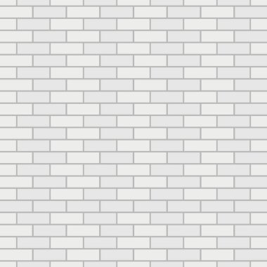 Beyaz tuğla duvar sorunsuz vektör desen.