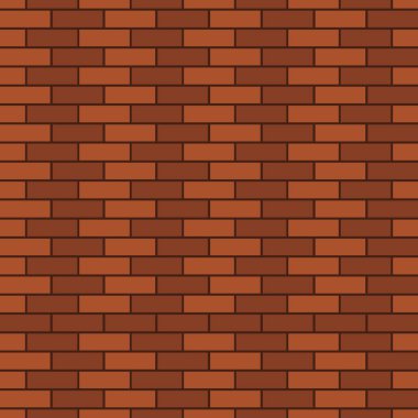 Kırmızı tuğla duvar kare format arkaplan şablonunun pürüzsüz deseni.