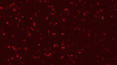 Kırmızı kare teknoloji arkaplan animasyonlu soyut piksel sanat video arkaplanı.