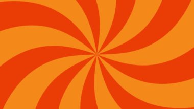 Animasyon turuncu retro twist canlandırma döngüsü çizgi film tarzı arkaplan.