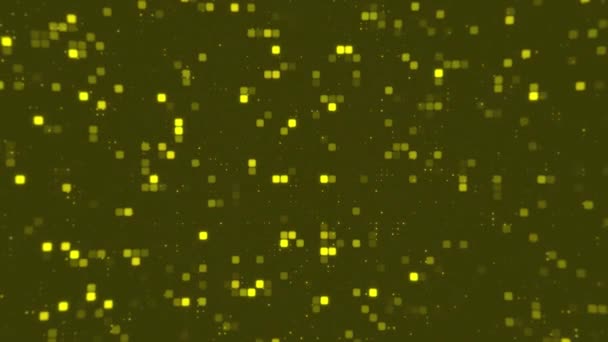 Αφηρημένη Pixel Art Βίντεο Φόντο Κινούμενα Σχέδια Ενός Κίτρινου Μπλοκ — Αρχείο Βίντεο