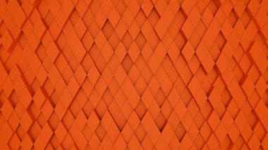 Duvarında turuncu eşkenar dörtgen olan soyut turuncu modern mimari..