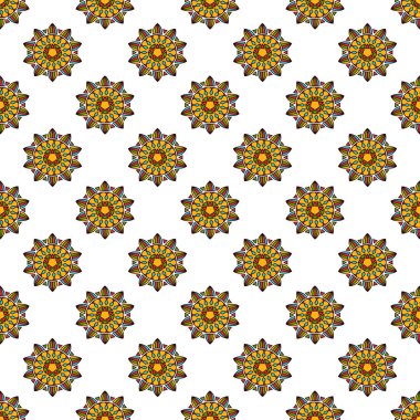 Boho tarzında soyut oryantal desen.