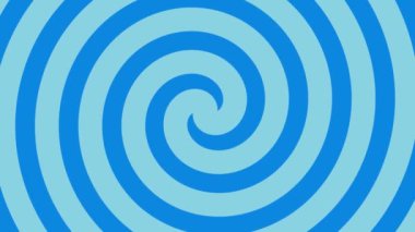 Düz mavi animasyon hipnoz çemberleri