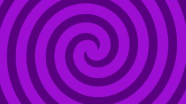 Döngülü mor spiralin düz animasyonu mesafeye doğru gidiyor.